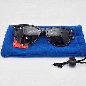 Ray-Ban Jr RBJ9052S 100/71 Wayfarer Kids Black Frame Dark Green Lens Sunglasses